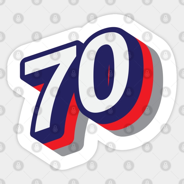 70 Sticker by MplusC